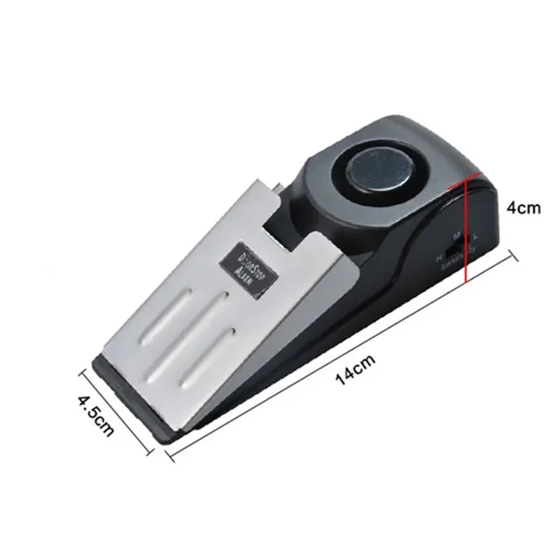 120dB Wireless Door Stop Alarm System - Mini Anti-Theft Wedge Device for Home and Travel